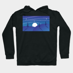 Misty Moonlit Hills Hoodie